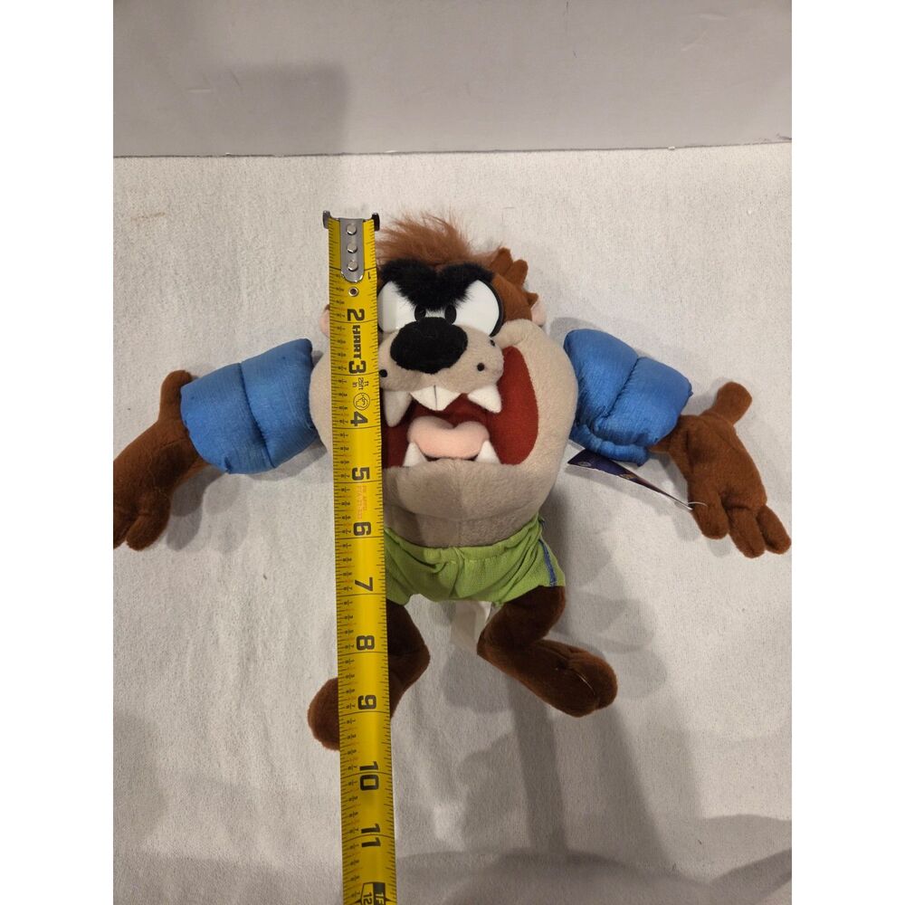 Vintage 2003 Nanco Looney Tunes Taz Plush 12" Swimsuit Water Wings NWT Stuffed - Picture 4 of 6